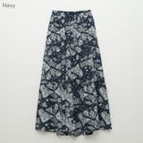 Navy | ペイズリーマキシスカート フレアスカート ゆれ感 | PREMIUM K
