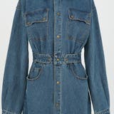 センターボタンデニムワンピース ウエストマーク スリット | PREMIUM K | 詳細画像23 