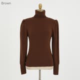 シャーリングパフスリーブニット ハイネック タートルネック | PREMIUM K | 詳細画像11