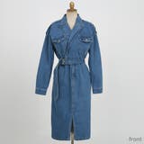 テーラードカラーデニムワンピース ウエストマーク フロントスリット | PREMIUM K | 詳細画像19 