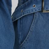 テーラードカラーデニムワンピース ウエストマーク フロントスリット | PREMIUM K | 詳細画像31 