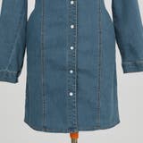 ブルーデニムスリムワンピース ミニワンピース Hライン | PREMIUM K | 詳細画像16 