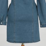 ブルーデニムスリムワンピース ミニワンピース Hライン | PREMIUM K | 詳細画像22 