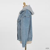 2WAYフードデニムジャケット 重ね着風 ドッキング | PREMIUM K | 詳細画像14 