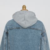 2WAYフードデニムジャケット 重ね着風 ドッキング | PREMIUM K | 詳細画像25 