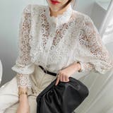 ハイネックレースブラウス バルーン袖 透け感 | PREMIUM K | 詳細画像11 