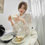 ハイネックレースブラウス バルーン袖 透け感 | PREMIUM K | 詳細画像8 