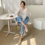 サイドスリットワイドデニムパンツ ゴムウエスト ゆれ感 | PREMIUM K | 詳細画像3 