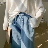 サイドスリットワイドデニムパンツ ゴムウエスト ゆれ感 | PREMIUM K | 詳細画像7 