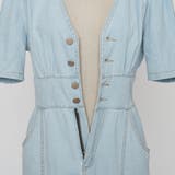 フェミニンデニムワンピース Vネック パフスリーブ | PREMIUM K | 詳細画像15 