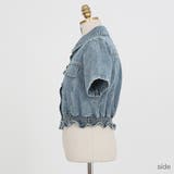 フリルバンディングデニムジャケット クロップド丈 ペプラムヘム | PREMIUM K | 詳細画像12 