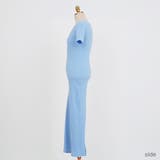 ワイドUネックリブロングワンピース バックスリット ミディ丈 | PREMIUM K | 詳細画像9 