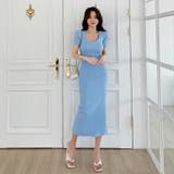 ワイドUネックリブロングワンピース バックスリット ミディ丈 | PREMIUM K | 詳細画像2 