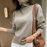 バッククロップドリボンニット タートルネック イレギュラーヘム | PREMIUM K | 詳細画像7