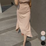 Beige | アシンメトリーミディスカート ロングスカート ゴムウエスト | PREMIUM K