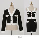 Black | クロップドカーディガン&ワンピースセット ツーピース ハイウエスト | PREMIUM K