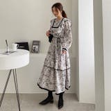 ペールカラーフラワーパターンワンピース マキシワンピース ウエストマーク | PREMIUM K | 詳細画像7