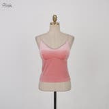 Pink | ベルベットテイストブラトップス キャミソール ワイドネック | PREMIUM K