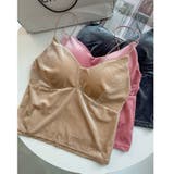 ベルベットテイストブラトップス キャミソール ワイドネック | PREMIUM K | 詳細画像3
