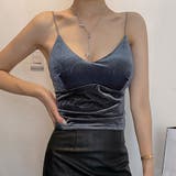 ベルベットテイストブラトップス キャミソール ワイドネック | PREMIUM K | 詳細画像5