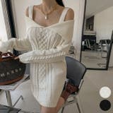 Ivory | オフショルダーニットワンピース ミニワンピース 長袖 | PREMIUM K