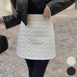 White | ハートステッチキルティングスカート ミニスカート スカートパンツ | PREMIUM K