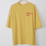 Yellow | What sup?Tシャツ ドロップショルダー余裕のあるフィット感 | PREMIUM K