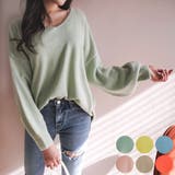 Mint | バルーン袖のやわらか春ニット パステルカラー きれい色 | PREMIUM K