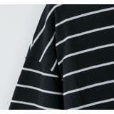 ルーズフィットストライプTシャツ 半袖 ドロップショルダー | PREMIUM K | 詳細画像15 