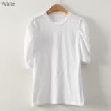 White | ショルダーピンタックTシャツ ユニークな肩 個性的 | PREMIUM K