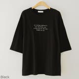Black | THINKドロップショルダーTシャツ ゆったり 体型カバー | PREMIUM K