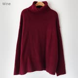 Wine | ララタートルネックニット ハイネック セーター | PREMIUM K