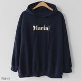 Marini裏起毛フードトップス トレーナー ロゴスウェット | PREMIUM K | 詳細画像5 