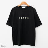 Black | FLAWSカラーラインTシャツ テキスト 英字 | PREMIUM K