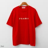 Red | FLAWSカラーラインTシャツ テキスト 英字 | PREMIUM K