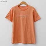 Orange | EverythingBEAUTYレタリングTシャツ バイカラー 英字 | PREMIUM K
