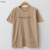 Beige | EverythingBEAUTYレタリングTシャツ バイカラー 英字 | PREMIUM K