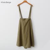 KhakiBeige | リネンストラップスカート ジャンパースカート ロングスカート | PREMIUM K