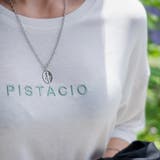 PISTACIO刺繍ロゴTシャツ バイカラー ドロップショルダー | PREMIUM K | 詳細画像2 