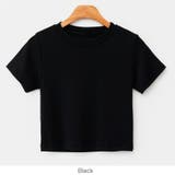Black | ミニマムクロップドTシャツ おなか見せ へそ出し | PREMIUM K