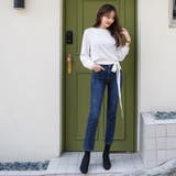 ほんのりストライプのリボンブラウス アシメ ウエストマーク | PREMIUM K | 詳細画像4 