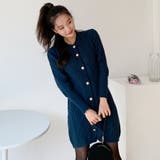 ダイヤ編みのニットワンピース ミニワンピース ニットワンピース | PREMIUM K | 詳細画像2