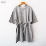 Gray | ウエストマークスウェットワンピース ミニワンピ ミニ丈 | PREMIUM K