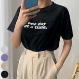 Black | onedayレタリングTシャツ プリント 英字 | PREMIUM K