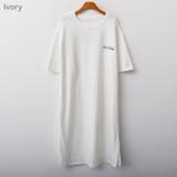 Ivory | Ralphレタリングロングワンピース Tシャツ 半袖 | PREMIUM K