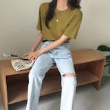 10カラーベーシックTシャツ 軽いドロップショルダー 半袖 | PREMIUM K | 詳細画像5 