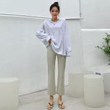 オーバーサイズコットンTシャツ ロングTシャツ スウェットスタイル | PREMIUM K | 詳細画像2 