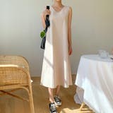 ゆったりAラインのマキシワンピース ノースリーブ タンクトップ | PREMIUM K | 詳細画像2 
