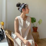 ゆったりAラインのマキシワンピース ノースリーブ タンクトップ | PREMIUM K | 詳細画像6 
