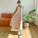 ゆったりAラインのマキシワンピース ノースリーブ タンクトップ | PREMIUM K | 詳細画像7 